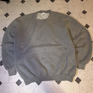 Russell Athletic Crewneck Sweatshirt Gray Fleece Blank Pullover Men's XL